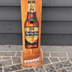 Flessenopener met opvangbak Hertog Jan