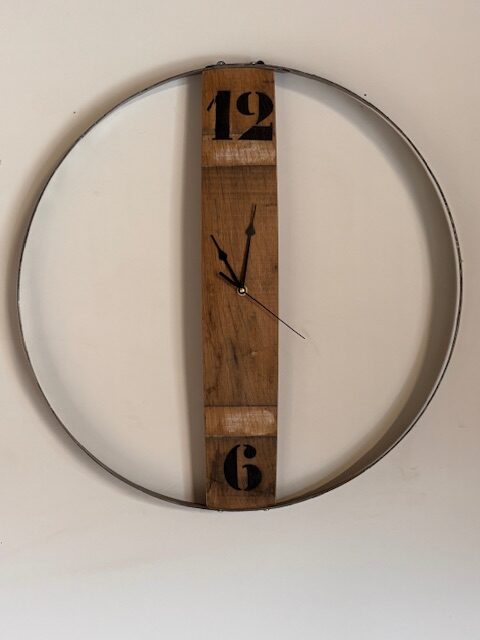 Wandklokken van echte eiken wijnvaten - Afbeelding 3