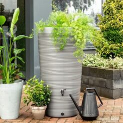 KEDEN vaas 240 liter ribbel grijs