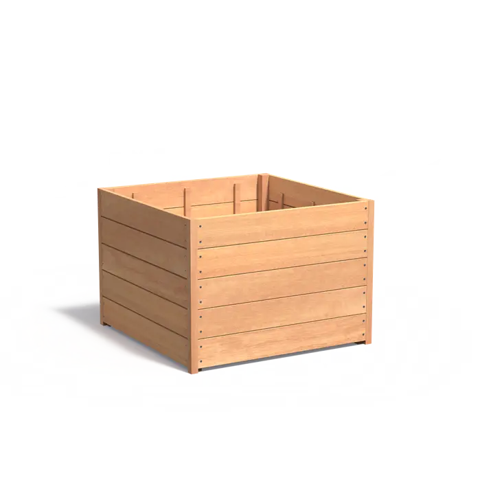 Hardhouten plantenbak CARREZ 1000x1000x713