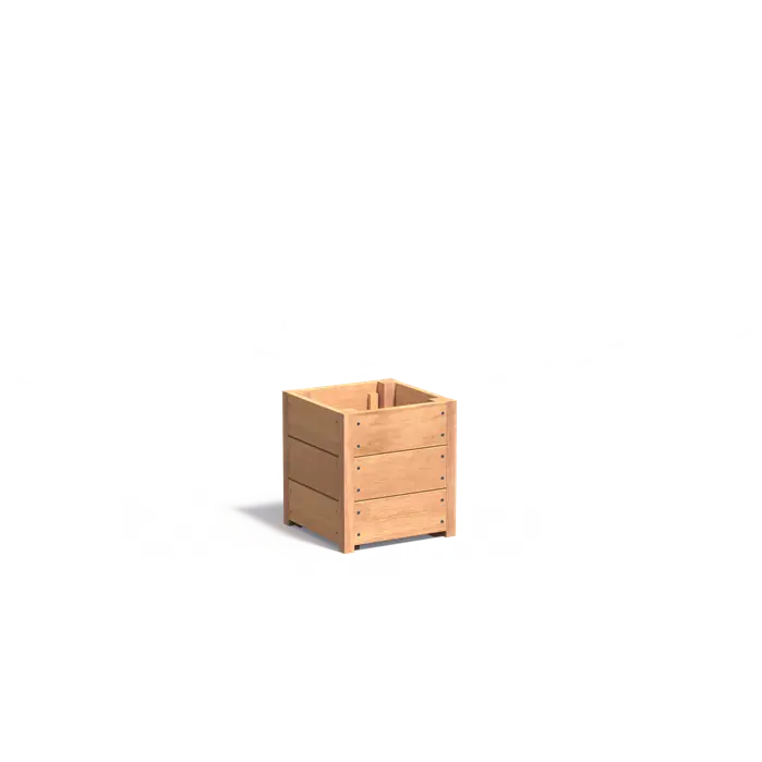 Hardhouten plantenbak CARREZ 400x400x435