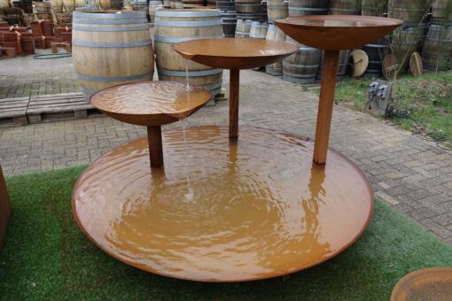 Waterornament 4 delig van cortenstaal met pomp 150cm - Afbeelding 3