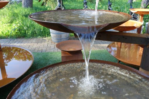 Waterornament 4 delig van cortenstaal met pomp 200cm - Afbeelding 2