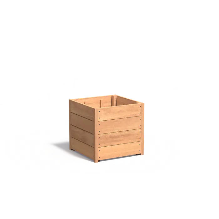 Hardhouten plantenbak CARREZ 600x600x574