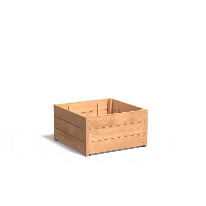 Hardhouten plantenbak CARREZ 800x800x435