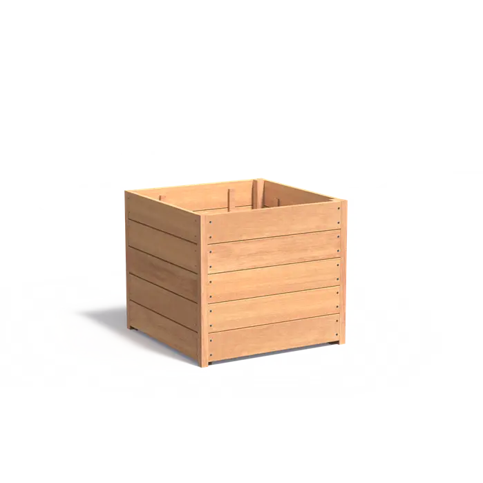 Hardhouten plantenbak CARREZ 800x800x713