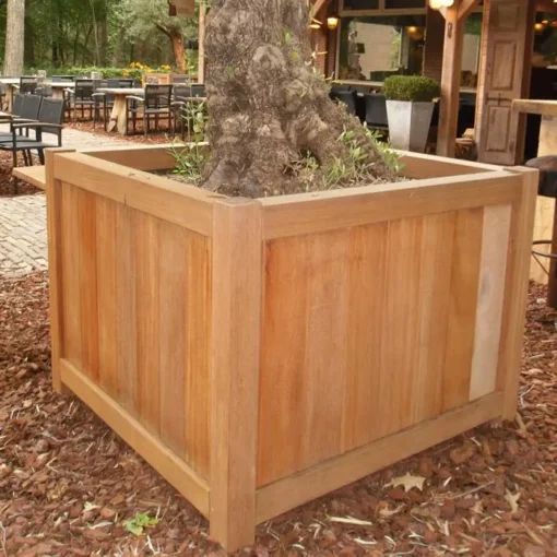 Hardhouten plantenbak VALENCIA 1000x400x800 - Afbeelding 2