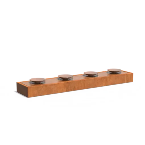 Watertafel rechthoekig met schalen 5000x1000x520 mm