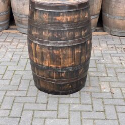 Eikenhouten regenton 200L losse deksel old look Geborsteld in de olie