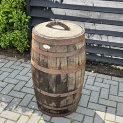 Alternative view of Eikenhouten regenton 125 L losse deksel old look