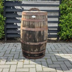 Eikenhouten regenton 125 L losse deksel old look